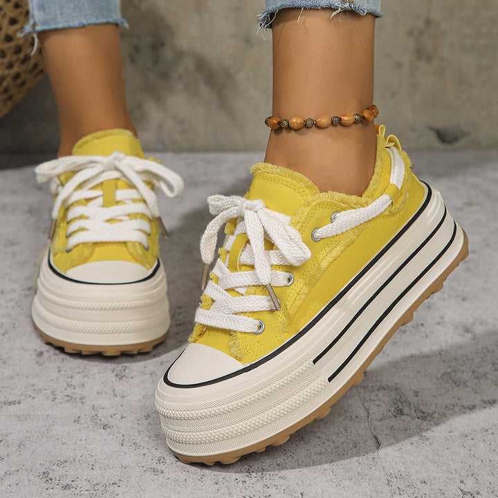 Lila | Fringed Platform Sneaker