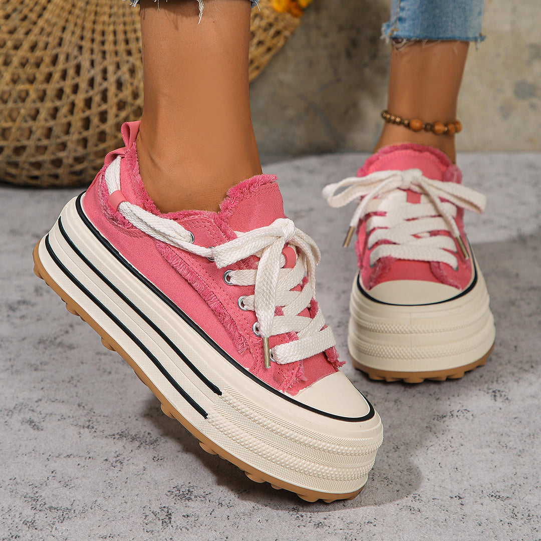 Lila | Fringed Platform Sneaker