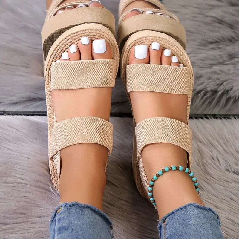 Grace – Minimalist Slingback Wedge Sandals