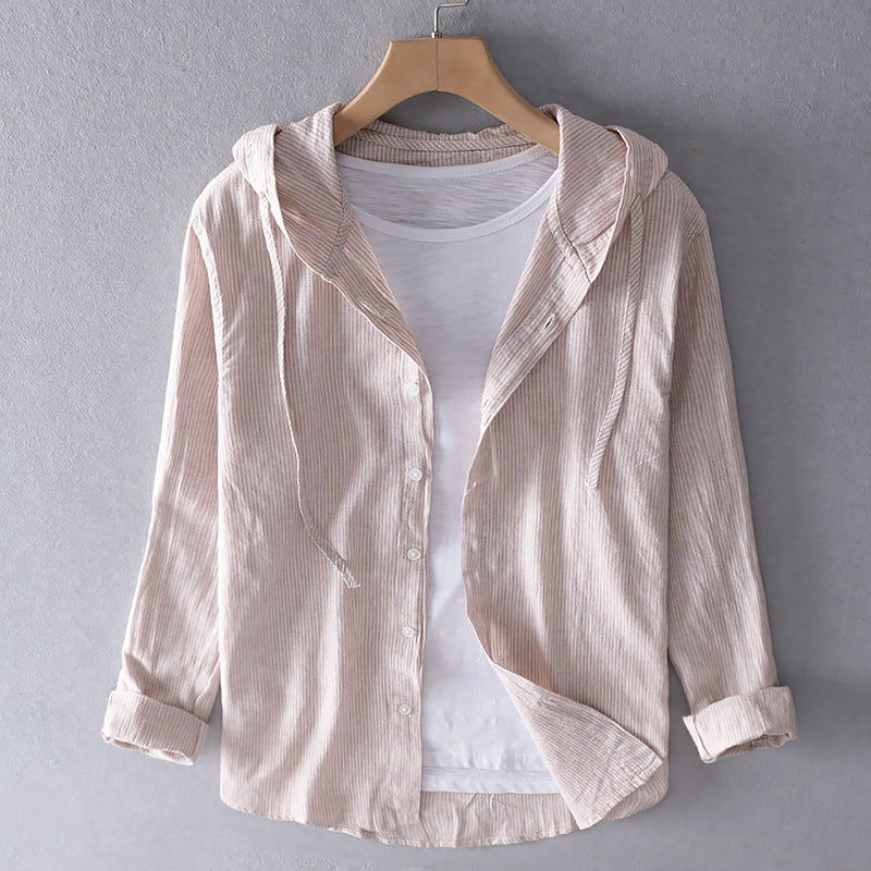 Chloe - Lightweight Hooded Linen Shirt