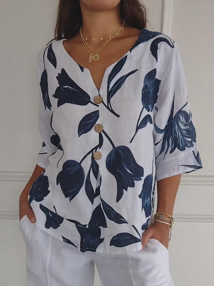 Emilie - Floral Print Blouse