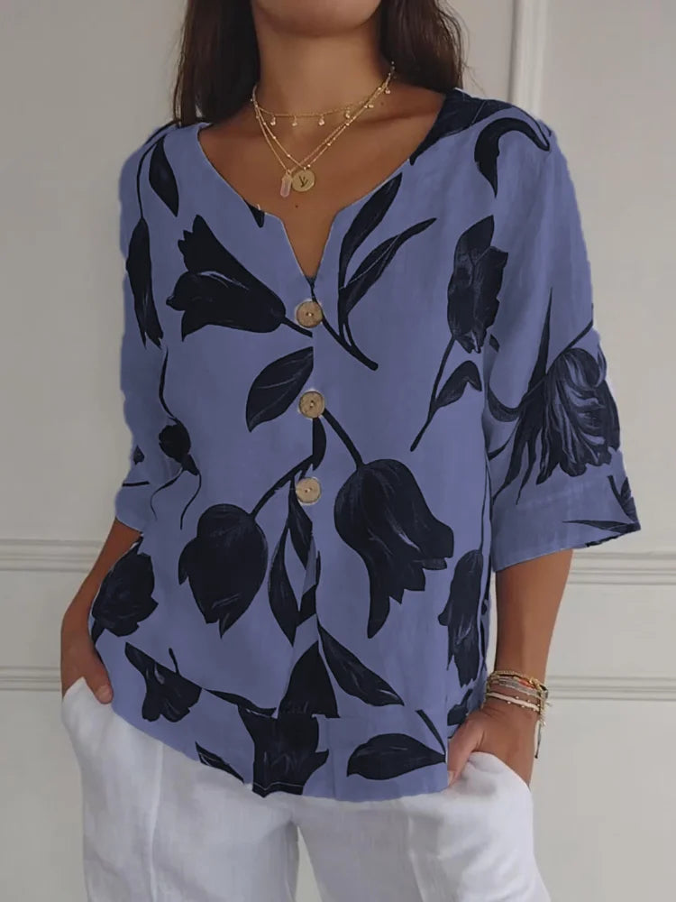 Emilie - Floral Print Blouse
