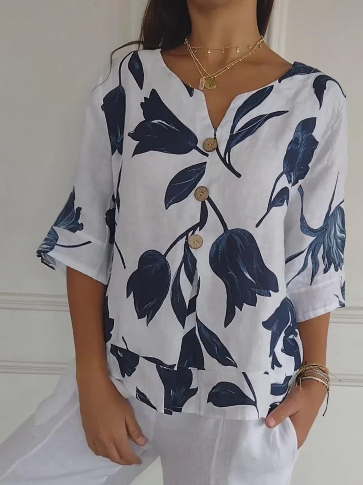 Emilie - Floral Print Blouse